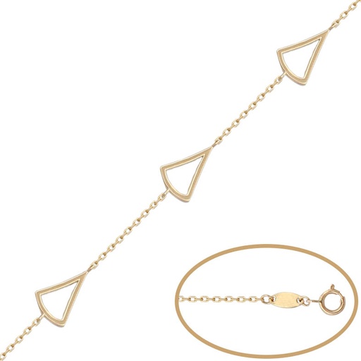 PULSERA ORO 18KL - 3 TRIANGULOS