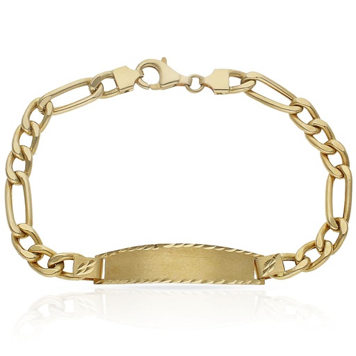 PULSERA ORO 18KL 3x1 PLACA