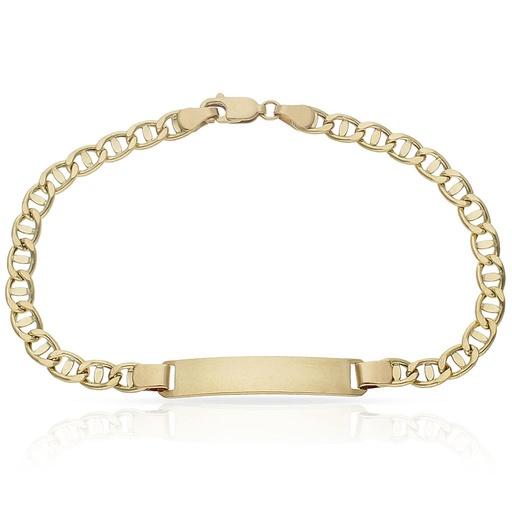 PULSERA ORO 18KL ANCLA PLACA
