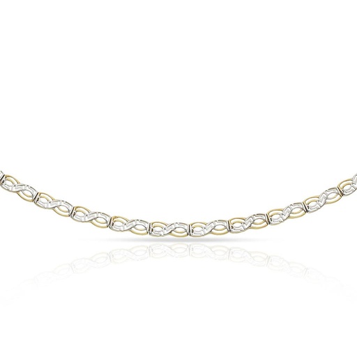 PULSERA ORO 18KL BICOLOR CALADA