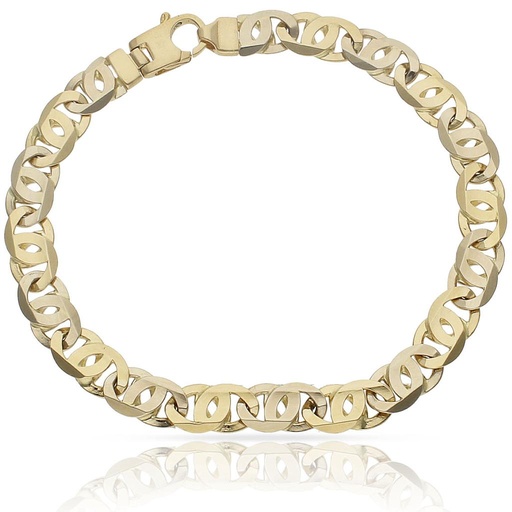 PULSERA ORO 18KL BICOLOR FUNDIDA ** AGOTADO TEMPORALMENTE**
