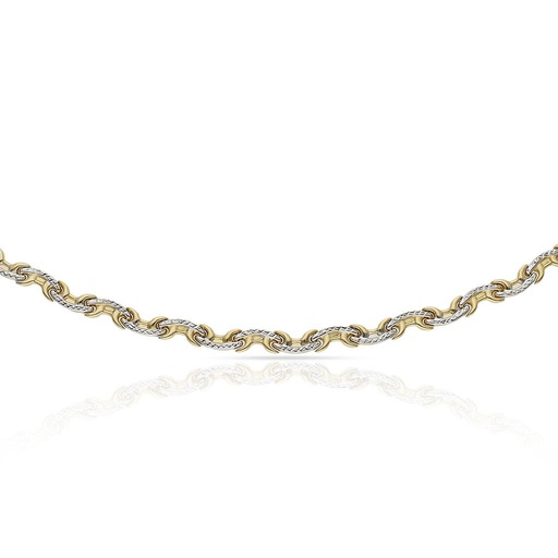 PULSERA ORO 18KL BICOLOR TROQUELADA
