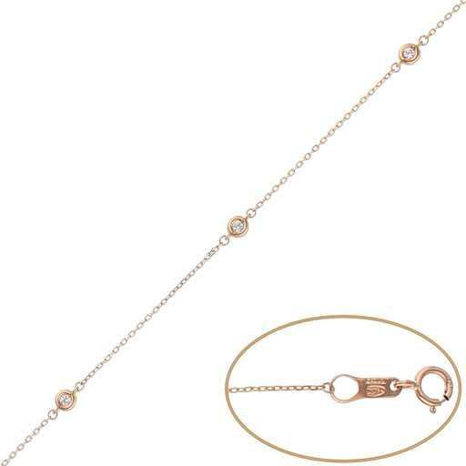 PULSERA ORO 18KL CHATONES - 3.50MM
