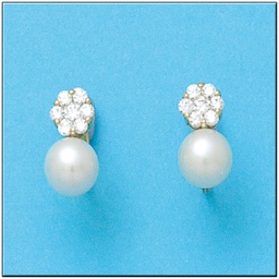 [P603] PENDIENTES ORO 18KL PERLAS CULTIVADAS