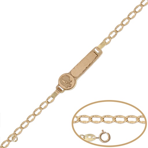 PULSERA ORO 18KL ELEFANTE - 13CM