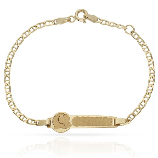 PULSERA ORO 18KL ELEFANTE ANCLA