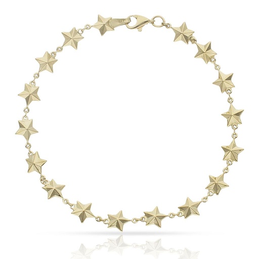 PULSERA ORO 18KL ESTRELLAS - 7MM