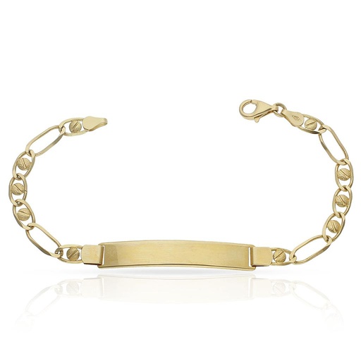 PULSERA ORO 18KL FUNDIDA PLACA