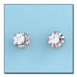 [P6150] PENDIENTES ORO BLANCO 18KL