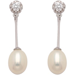 [P2162] PENDIENTES ORO BLANCO 18KL 