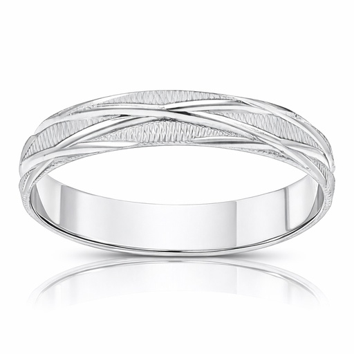 ALIANZA ORO BLANCO 18KL - 4MM