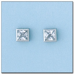 [P6089] PENDIENTES ORO BLANCO 18KL - 5.50MM 