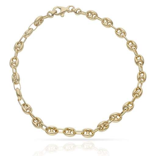 PULSERA ORO 18KL HUECA CALABROTE - 6 MM