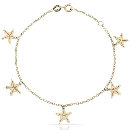 PULSERA ORO 18KL MINI CHARMS ESTRELLA DE MAR