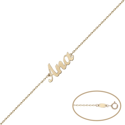 PULSERA ORO 18KL NOMBRE PEQUEÑO