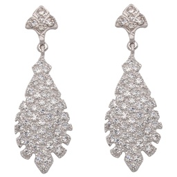 [P1202] PENDIENTES ORO BLANCO 18KL CIRCONITAS