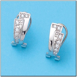 [P834] PENDIENTES ORO BLANCO 18KL CIRCONITAS
