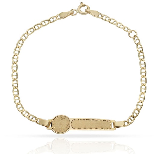 PULSERA ORO 18KL RELOJ ANCLA