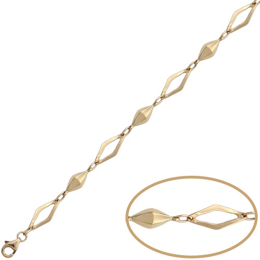 PULSERA ORO 18KL ROMBOS