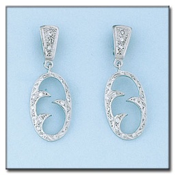 [P6106] PENDIENTES ORO BLANCO 18KL CIRCONITAS