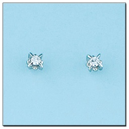 [LCR375B] PENDIENTES ORO BLANCO 18KL DIAMANTES