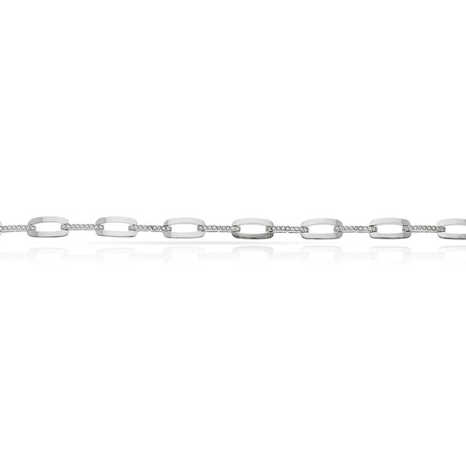 PULSERA ORO BLANCO  18KL CIRCONITAS