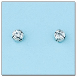 [LCR378B] PENDIENTES ORO BLANCO 18KL DIAMANTES