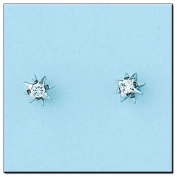 [LCR385B] PENDIENTES ORO BLANCO 18KL DIAMANTES