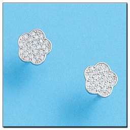 [LCR411B] PENDIENTES ORO BLANCO 18KL DIAMANTES
