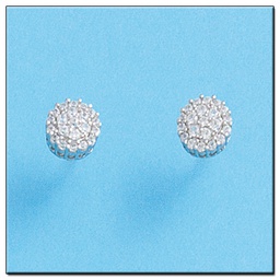 [LCR404B] PENDIENTES ORO BLANCO 18KL DIAMANTES