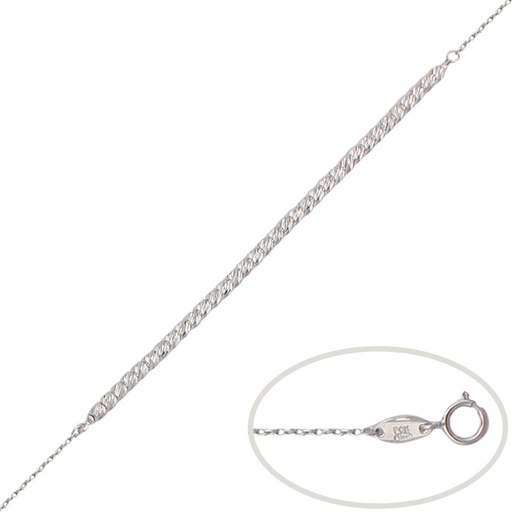 PULSERA ORO BLANCO 18KL BOLAS TALLADAS