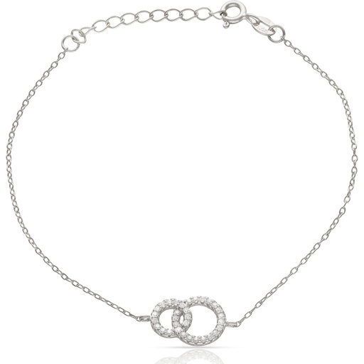 PULSERA PLATA 925MM 2 ALIANZAS CIRCONITAS