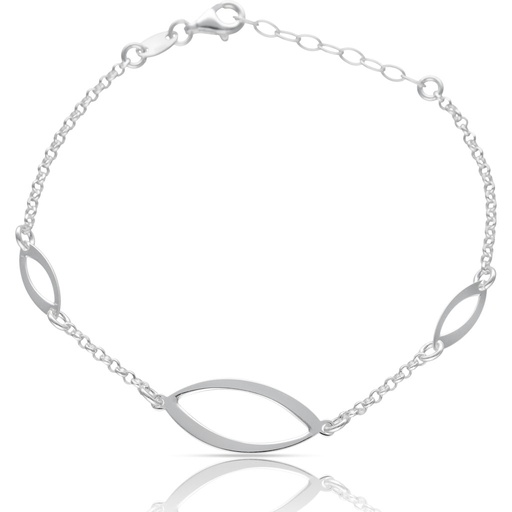 PULSERA PLATA 925MM 3 OVAL