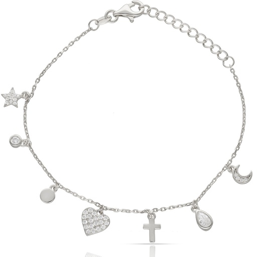 PULSERA PLATA 925MM ABALORIOS