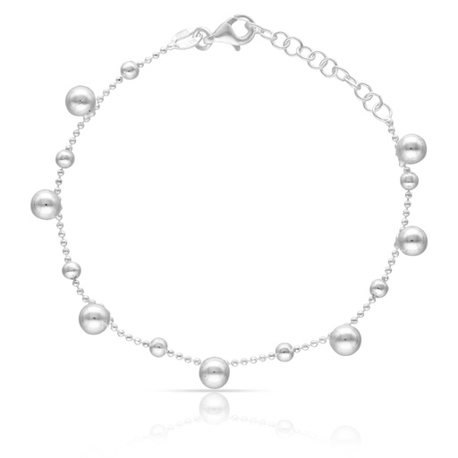 PULSERA PLATA 925MM BOLAS