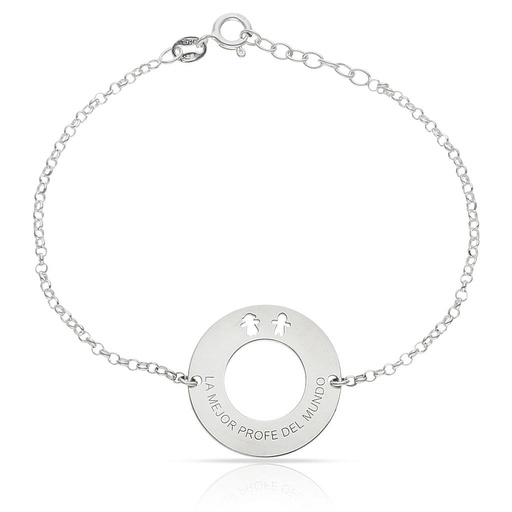 PULSERA PLATA 925MM CIRCULAR + FRASE
