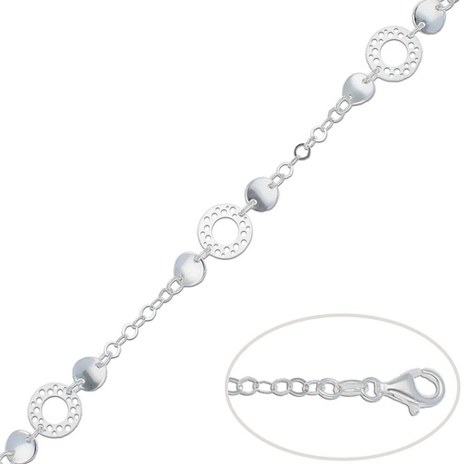 PULSERA PLATA 925MM CIRCULOS