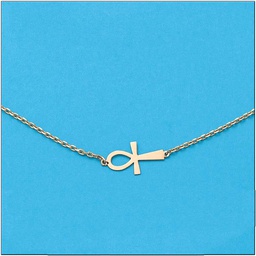 [G152] CADENA COLGANTE CRUZ DE LA VIDA ORO 18KL
