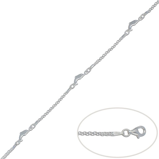 PULSERA PLATA 925MM DELFINES