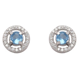 [P878] PENDIENTES ORO BLANCO 18KL REDONDOS