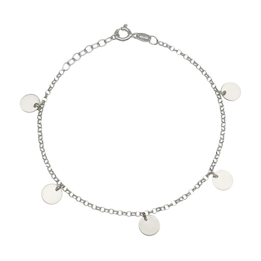 PULSERA PLATA 925MM MINI CHARMS CIRCULOS
