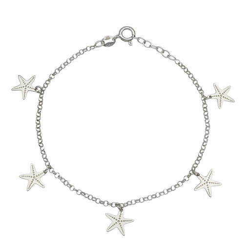 PULSERA PLATA 925MM MINI CHARMS ESTRELLA MAR