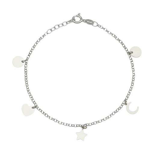 PULSERA PLATA 925MM MINI CHARMS MIX