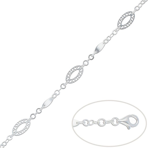 PULSERA PLATA 925MM OVALO