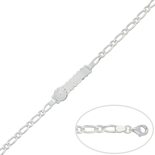 PULSERA PLATA 925MM RELOJ - 17.50CM