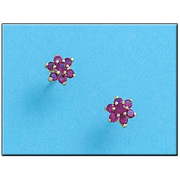 [P148] PENDIENTES ORO DE 18KL CRISOPAL ROJO