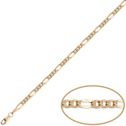 [CO69] CADENA HUECA 3x1 ORO 18KL - 3MM