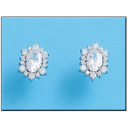 [AG1461] PENDIENTES OVALADO PLATA 925MM 