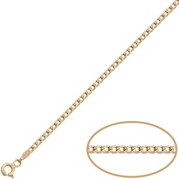[CO137] CADENA HUECA BARBADA ORO 18KL - 2 MM