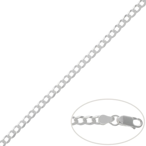 CADENA PLATA 925MM BARBADA - 3.50MM
